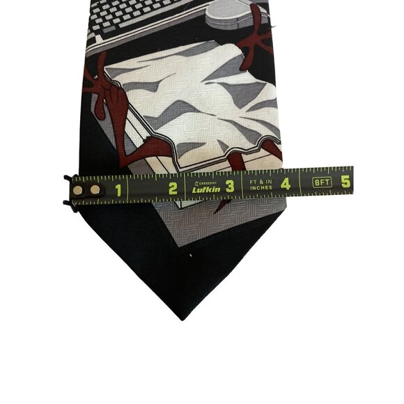 vtg Looney Tunes TM 1997 Warner Bros Office Tie Polyester Korea typewriter copie - Picture 6 of 6